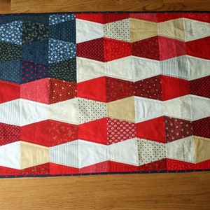 American Flag Wall Hanging Patriotic Quilted Table Runner - Etsy