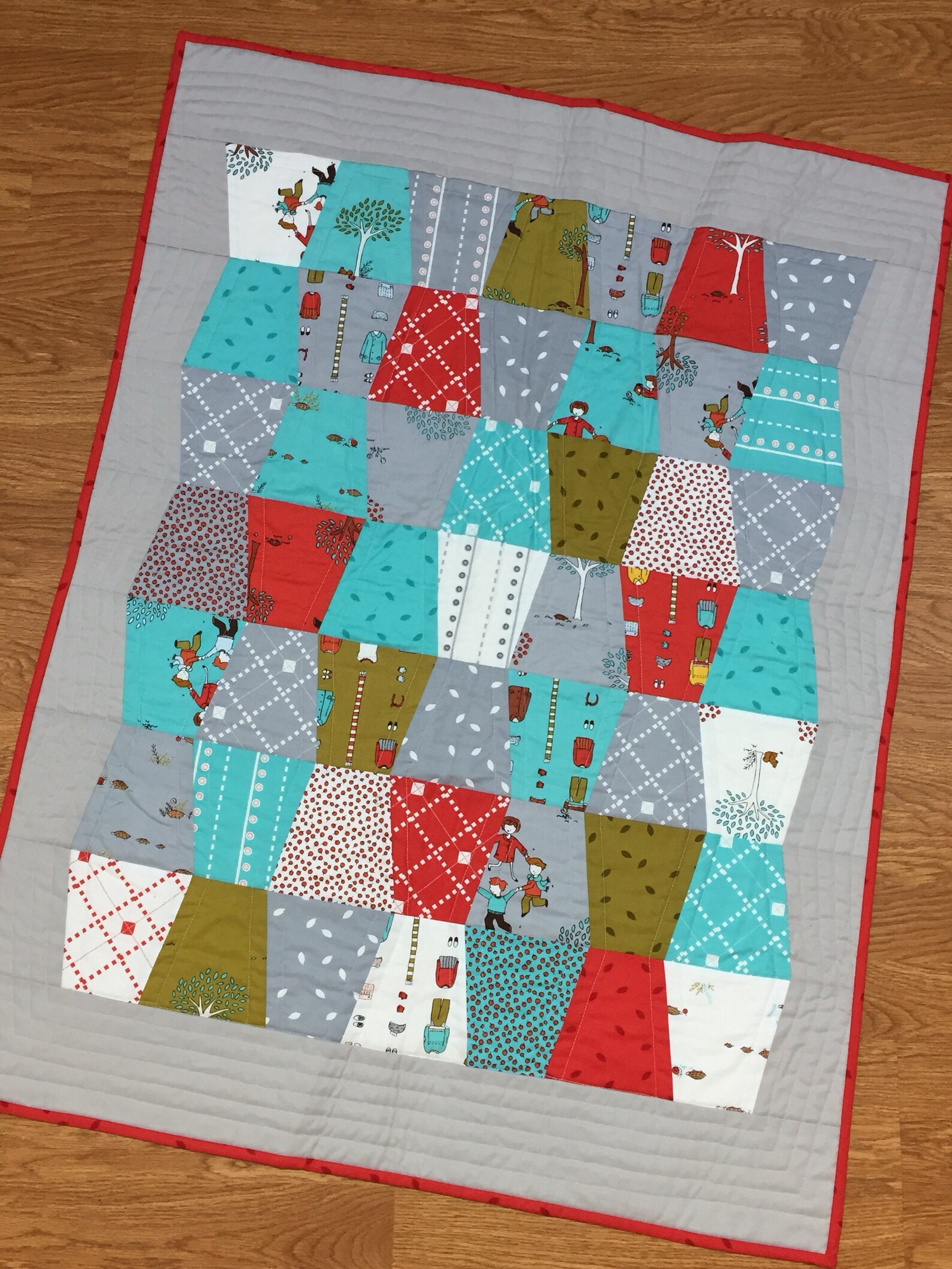 Modern Baby Quilt Gender Neutral Throw Tumbler Quilts Etsy
