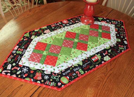 Christmas Table Runner Dresser Scarf Handmade Holiday Etsy