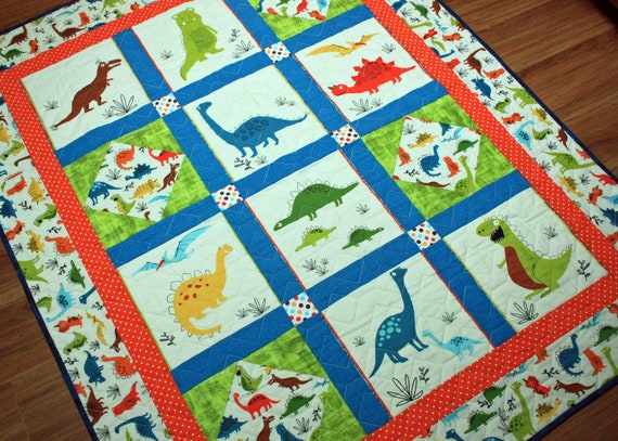 dinosaur crib quilt