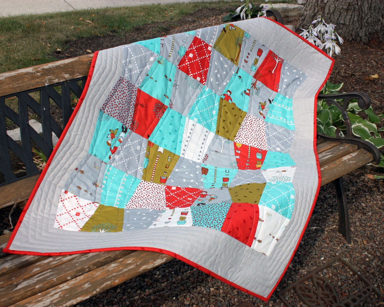 READY to Ship Modern Baby Quilt Baby Boy Quilt Gender Neutral Baby Quilt Nursery Decor Baby Blankets Tummy Mat