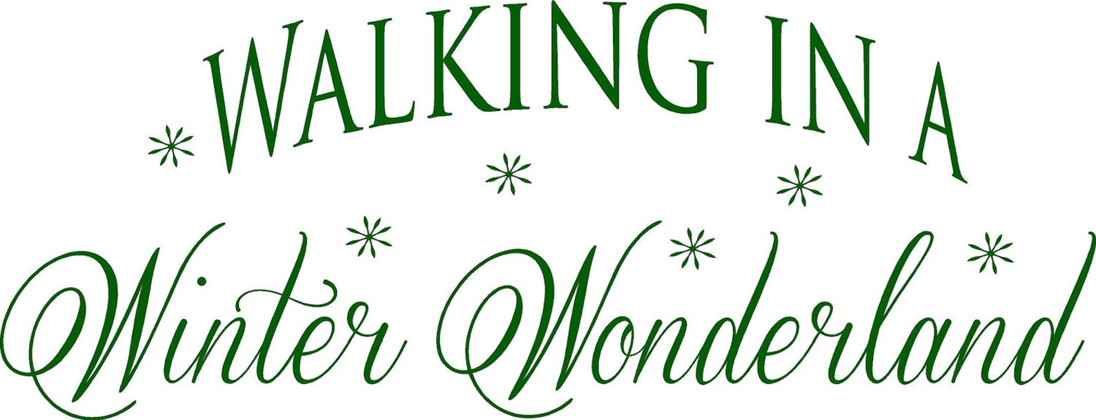 Vinyl wall decals Walking in a winter wonderland Holiday | Etsy