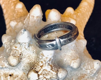 Vintage Silver Outlander Ring Wedding Band
