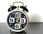 Vintage Dice Alarm Clock / Linden / West Germany / Black and White / Gambler's Clock / Fully Functional
