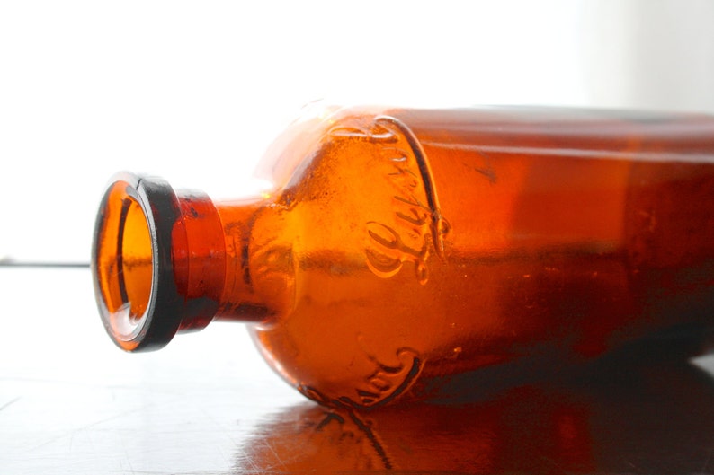 Antique Lysol Bottle / Embossed Amber Glass / Circa 1920s Etsy