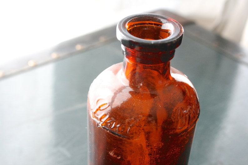Antique Lysol Bottle / Embossed Amber Glass / Circa 1920s Etsy