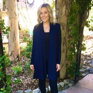 navy maxi cardigan