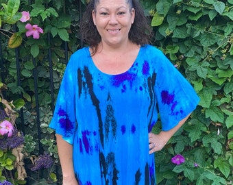 Plus Boho Dress, Best Selling Colors Tie Dye Dress Plus Size, Caftan Dress, Cotton Gauze, Plus Size Dress, Plus Size Only, Loose Sleeve