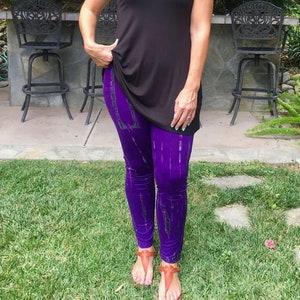 Purple & Black Boho Pants