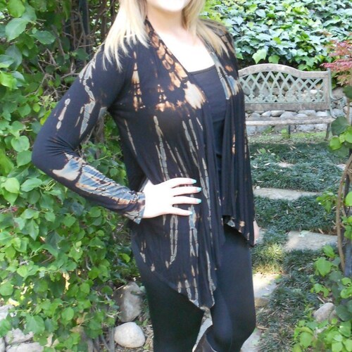 Tie Dye Cardigan Black Cardigan Tie Dye Cardigans Womens Etsy