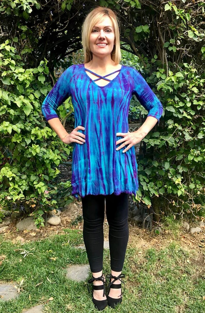 tie dye tunic tops