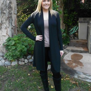 Plus Size Black Cardigan, Long Cardigan, Plus Size, Cardigan, Solid Black Cardigan, Maxi Cardigan, Plus size only image 3