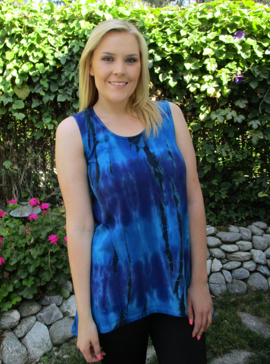 Summer Top Cotton Tank Tank Tops Plus Size Tank Tie Dye Etsy