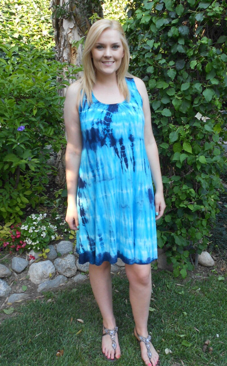 Plus Size Dress Tie Dye Plus Sizes Lace Back Dress Cover Etsy