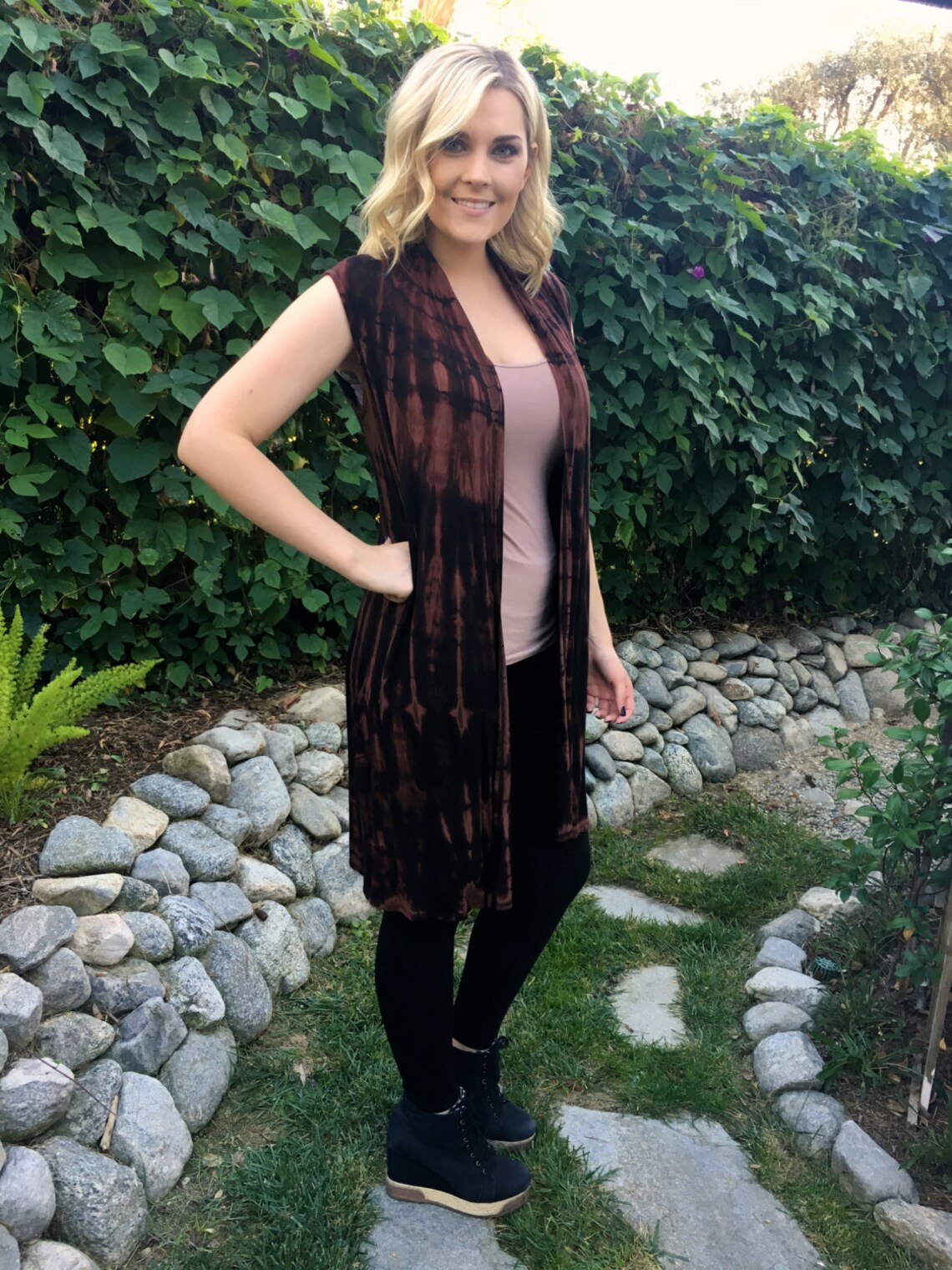 Plus Size Long Vest Plus Size Long Cardigan Tie Dye Etsy