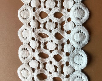 1.5 yard lot 3 3/4 » Dentelle Trim, White Lace Trim, 2 Bords Festonnés, Edge Trim, Garniture en dentelle de coton blanc, Coton Blanc Crochet Dentelle Triim