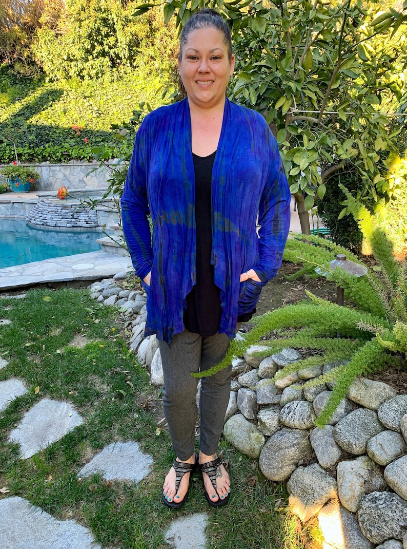 plus size tie dye cardigan