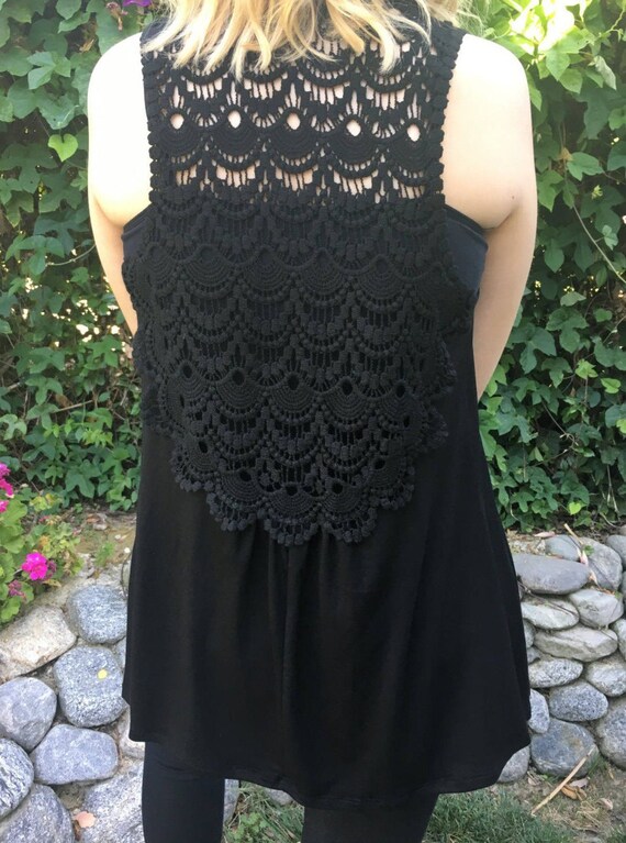 plus size vest black