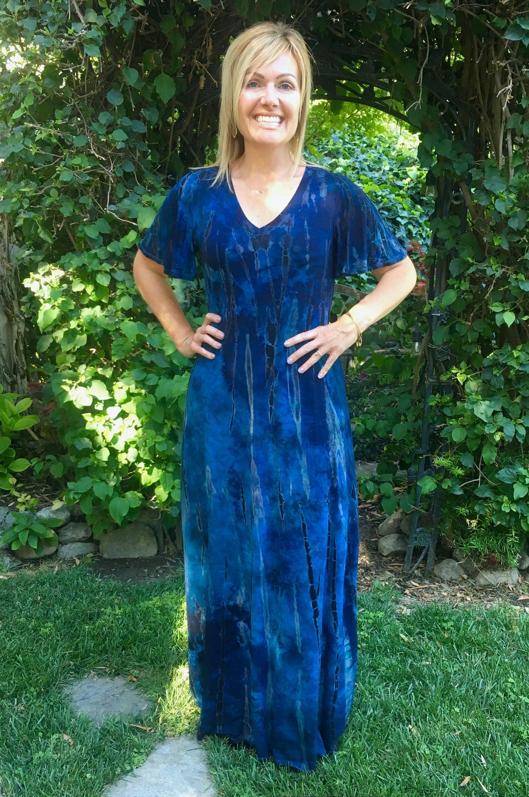 Summer Maxi Dress Tie Dye Maxi A Line Maxi Dress Summer - Etsy