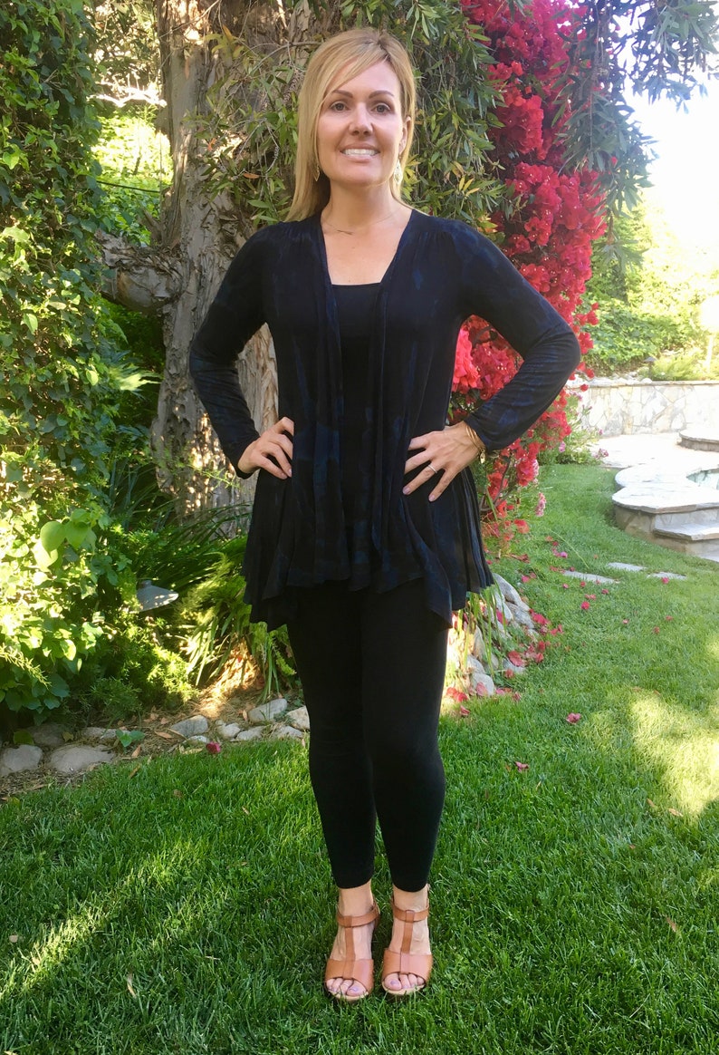 Panel Cardigan Plus Size Summer Fashion Plus Size Cardigan SM LXL Plus Tie Dye Plus Size Clothing Dyed Black Marble