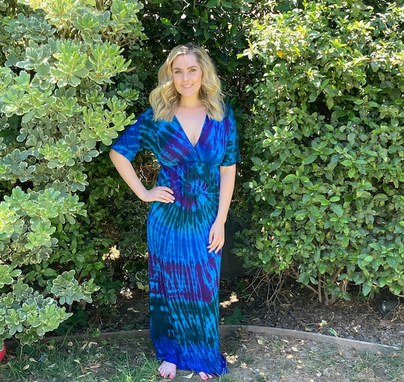 kimono maxi dress plus size Standards & Practices Plus Size Modern Women's Black Tropical Floral Print Kimono Wrap Maxi Dress