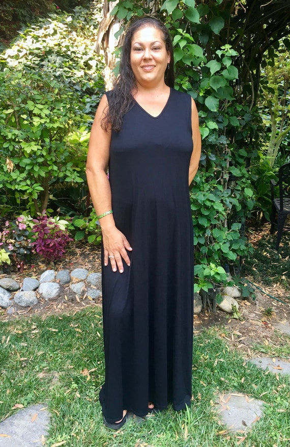 Intens modul helgen Buy Plus Size Maxi Maxi Tank Dress Black Maxi Dress Plus Size Online in  India - Etsy