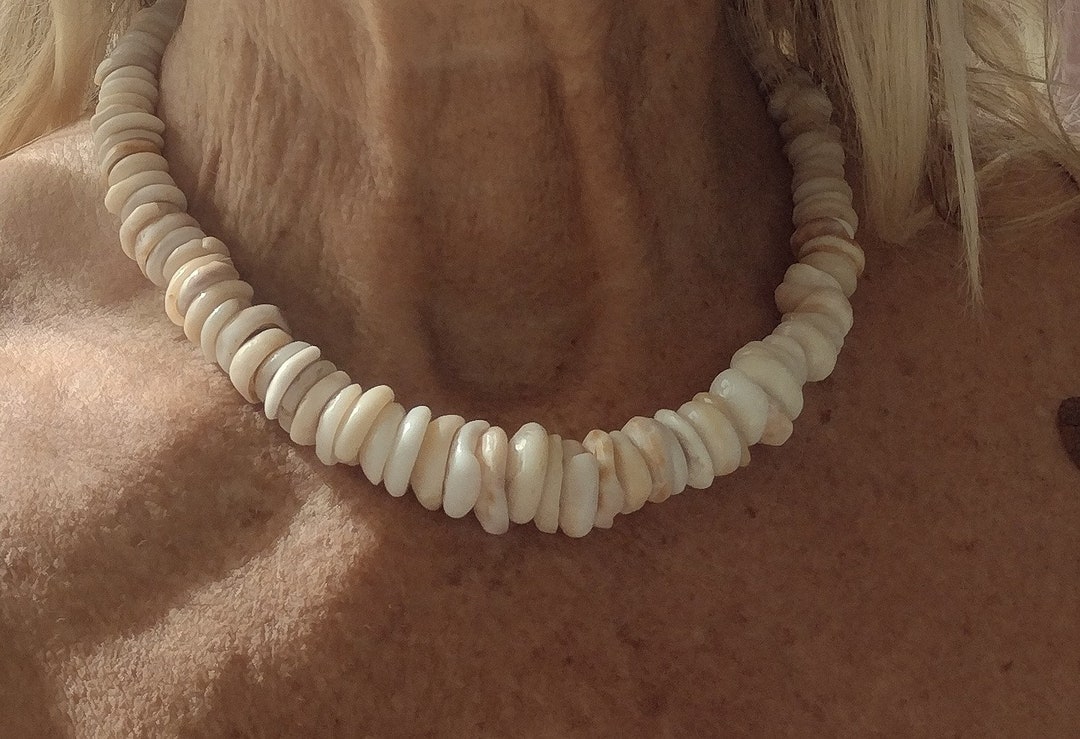 Puka Shell Necklace, Hawaiian Seashell Necklace, Seashell Necklace ...