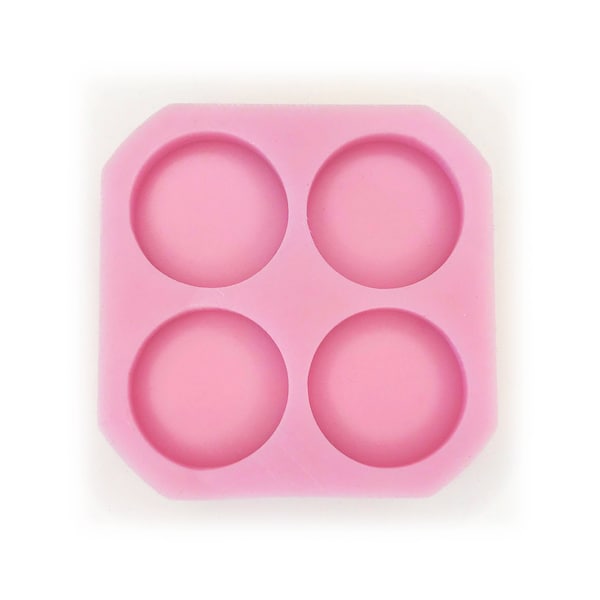 Resin Mould Circle Round Mold Silicone Tag Keyring Magnet Labels DIY Charm Token 30x6mm 25x6mm