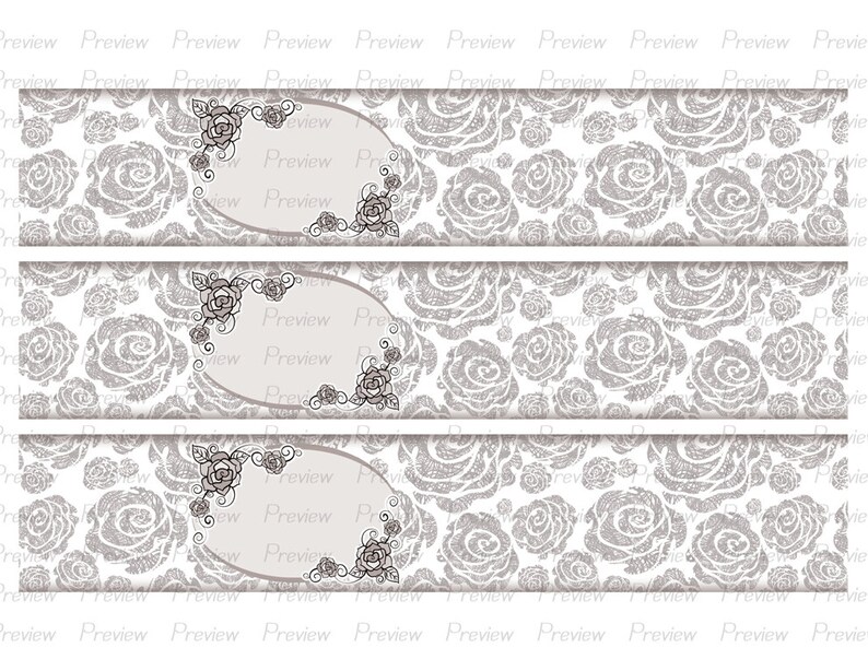 soap labels printable rose editable label blank band grayscale etsy