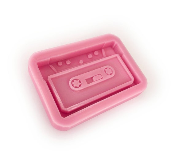 Silicone Mold Mould Cassette Tape 80s Retro Shaker Charm Resin Keyring Wax Melt Decoration Ornament Keep Sake Keyring Magnet