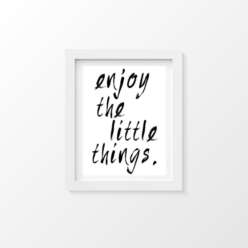 Affiche A4 Poster scandinave Citation Enjoy the little Etsy Affiche A4 Poster scandinave Citation Enjoy the little Etsy