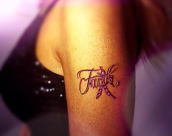 Pink Ribbon Awareness Body Jewelry,Breast Cancer Fund Raiser Items,Faith Jewelry,Faith Tattoos,Ballroom Jewelry,Body Jewelry, (RBJ-12)