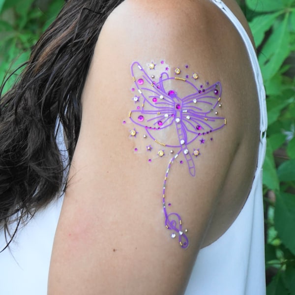 Arm Tattoo, Lower Back Tattoo, Body Jewelry, Temporary Tattoo, Dragonfly Tattoo SHDJ-28