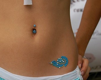 Swimwear, Belly Button Rings,  Navel Jewelry, Temporary Tattoo, AWJ-2