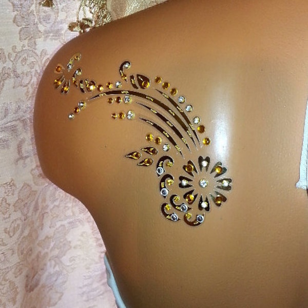 Wedding Dress Shoulder Jewelry, Bridal Jewelry,Dance Costume, Burning Man Costume Jewelry, LWBJ-7