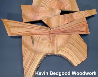 Sculpture Turned wood, "Monolithe"  Lathe Sculpted Artwork, Wall Hanging, Wall Art