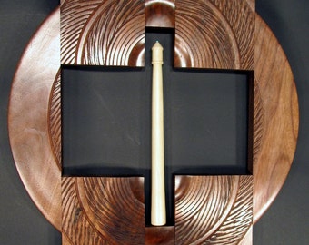 The Light in the Darkness wall sculpture art carved religious cross lighthouse beacon