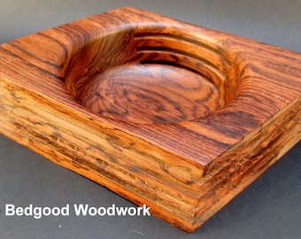 Bocote medium, cut series,  sculptural bowl