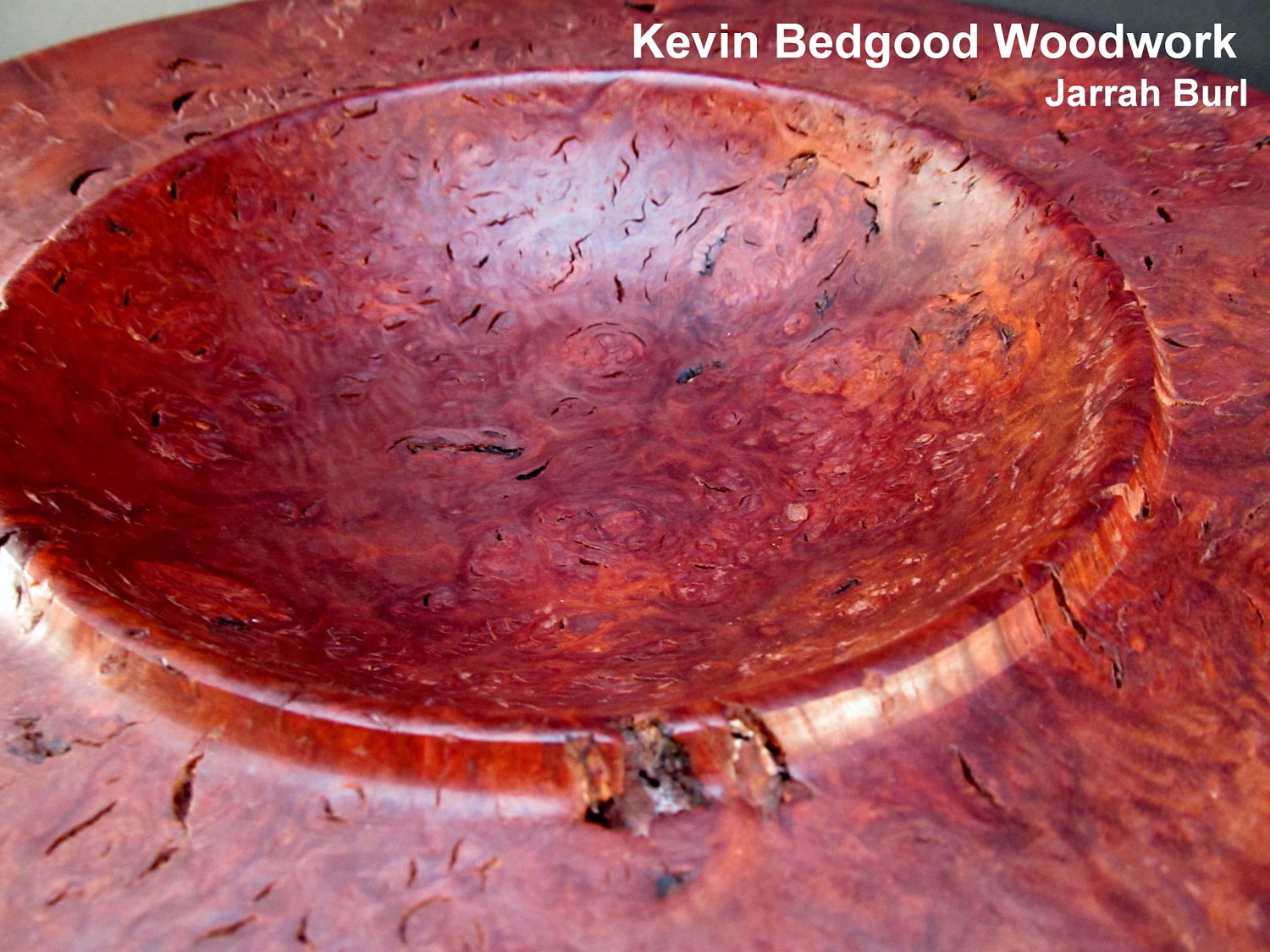 Bowl Jarrah Burl, turned wood