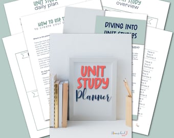 Unit Study Planner, Homeschool unit study, homeschool planner, homeschooling, homeschool lesson plans,