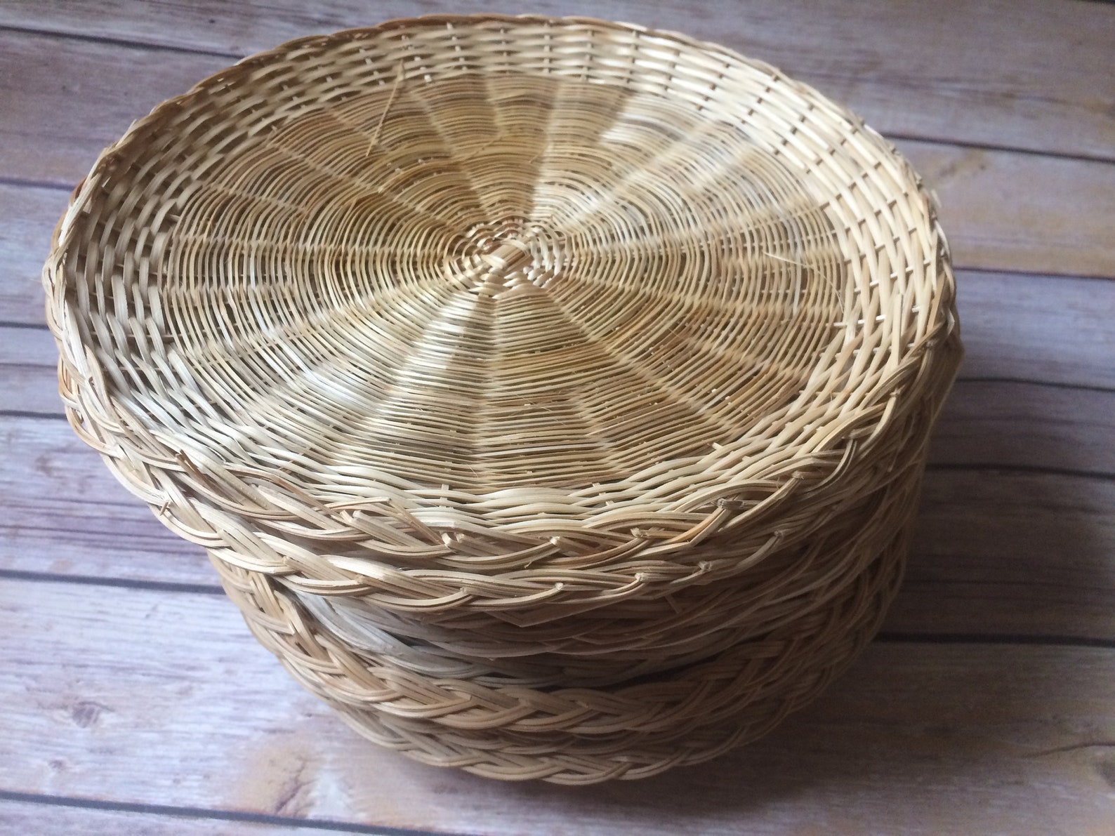 Wicker Plate Holders Woven Wicker Paper Plate Holders Etsy