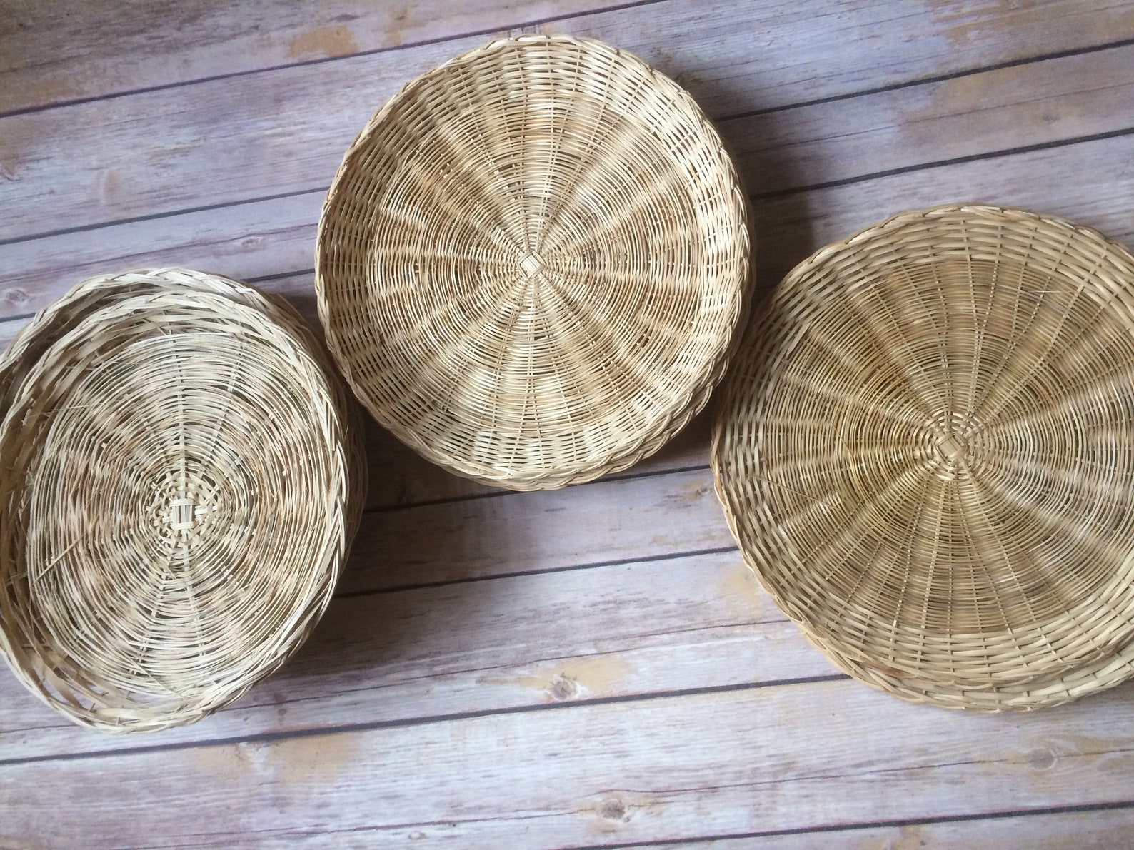 Wicker Plate Holders Woven Wicker Paper Plate Holders Etsy