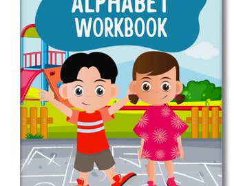 Alphabet Workbook, homeschool, kindergarten, preschool, phonics, language arts, workbook, ABC's, tracing, writing, dabbing, lowercase letter