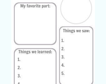 Homeschool Field Trip Log Printable