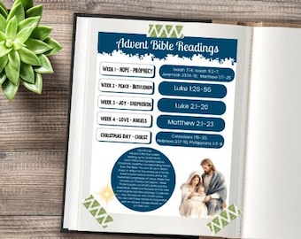 Christmas Advent Bible Readings Printable - Digital Download - Bible Study