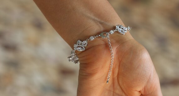 Silver wedding best sale bracelet