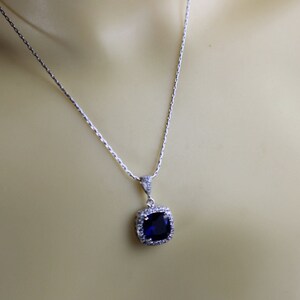 sapphire blue bridal jewelry set earring necklace set blue jewelry set wedding jewelry image 5