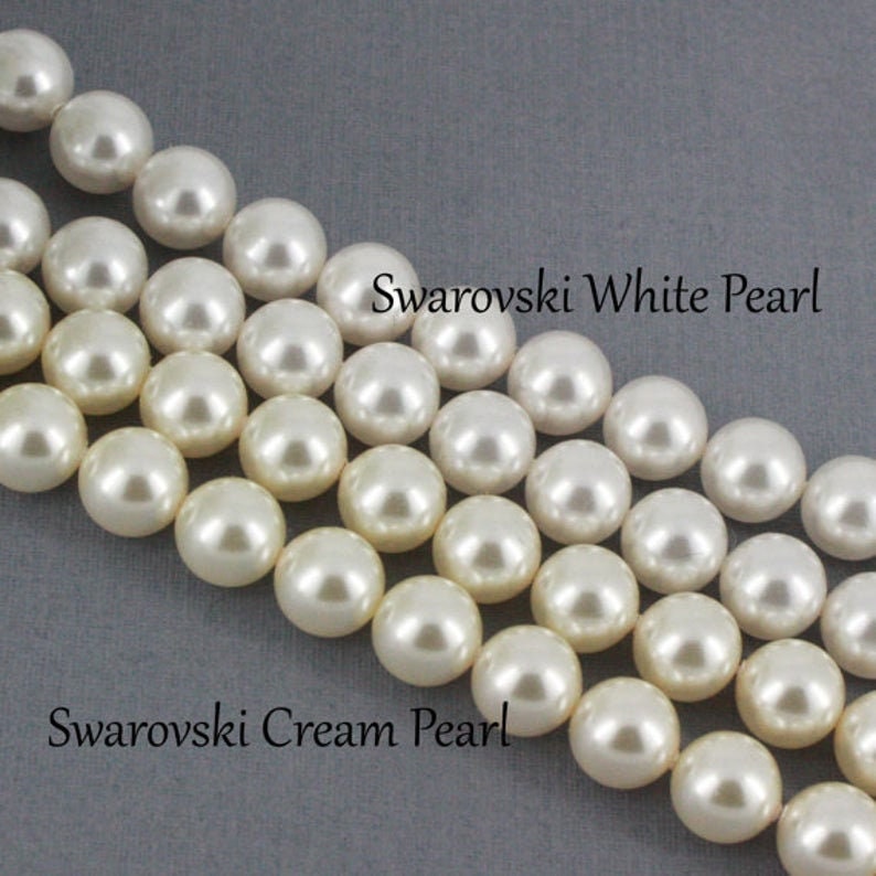 Swarovski Pearl Wedding Bracelet , white pearl bridal bracelet , pearl bridesmaid bracelet pearl bracelet bridal pear bracelet image 5