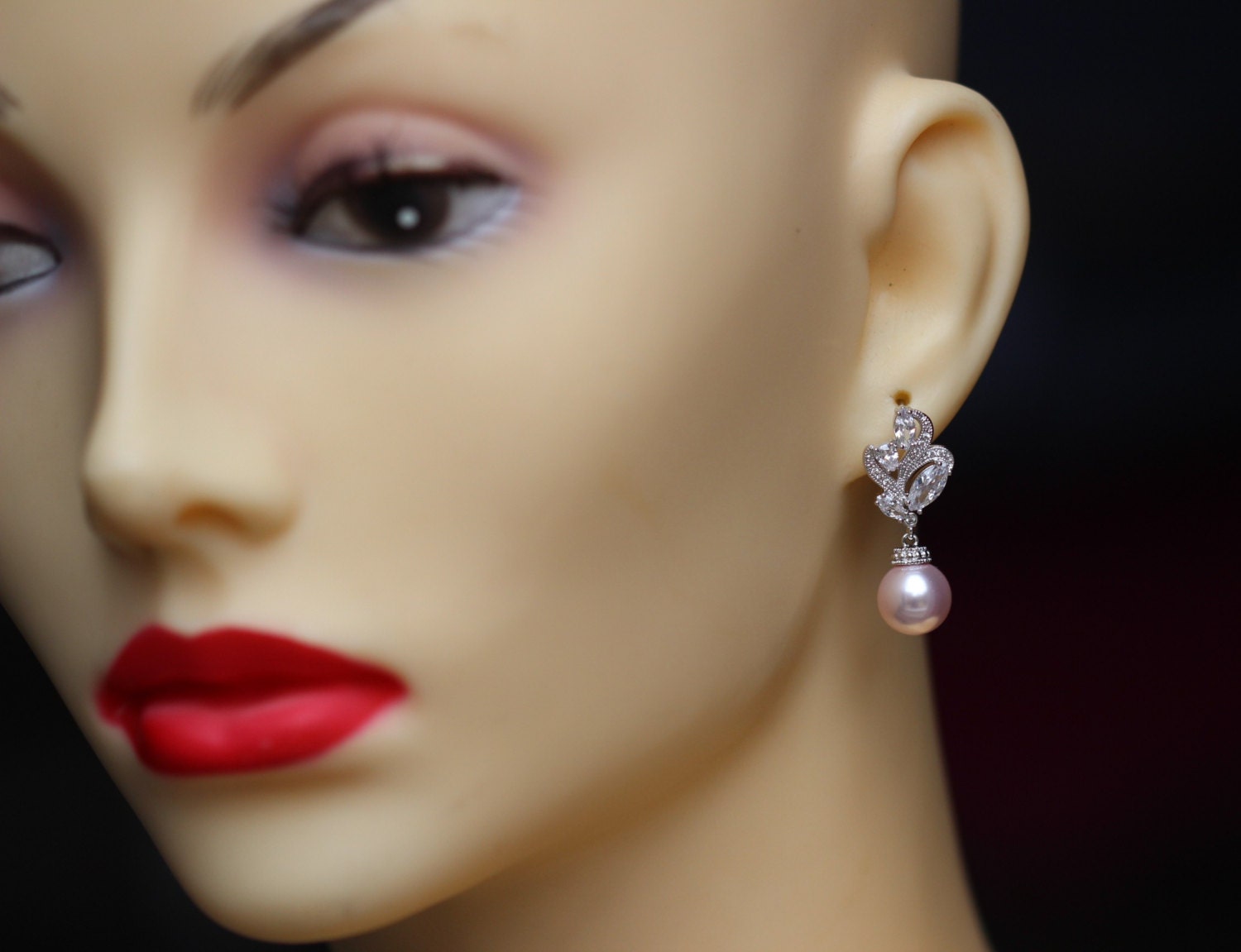 blush parel oorbellen