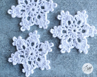 Simple and Easy Crochet Snowflake Pattern, Crochet Pattern, Snowflake Decorations,